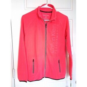 Calvin Klein Performance Women's Coral Pink Zip-Front Jacket